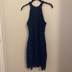 Lulu’s Navy Blue Lace Dress